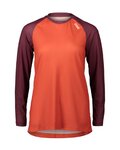POC maillot de verano de manga larga - MTB PURE LADY - granate/naranja