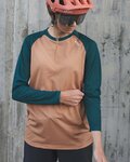 POC maillot de verano de manga larga - MTB PURE LADY - verde/marrón