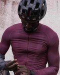 POC maillot de verano de manga larga - ESSSENTIAL ROAD - negro/granate