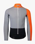 POC maillot de invierno de manga larga - ESSENTIAL ROAD MID - negro/naranja/gris