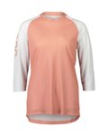 POC jersey de manga corta - MTB PURE 3/4 LADY - blanco/rosa