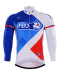maillot de invierno de manga larga - FDJ 2017 WINTER - rojo/azul/blanco