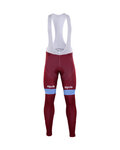 pantalones largos con tirantes - KATUSHA 2017 WINTER - granate