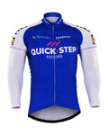 maillot de invierno de manga larga - QUICKSTEP 2017 WNT - blanco/azul