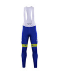 pantalones largos con tirantes - LAMPRE 2017 SUMMER - azul/amarillo