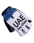guantes de dedos cortos - UAE 2017 - azul/blanco