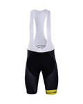 pantalones cortos de tirantes - LOTTO BLACK 2018 - amarillo/negro
