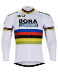 maillot de invierno de manga larga - BORA UCI 2018 WINTER - blanco/multicolor