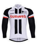 maillot de invierno de manga larga - SUNWEB 2018 WINTER - blanco/negro