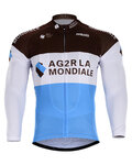 maillot de verano de manga larga - AG2R 2018 SUMMER - azul claro/marrón/blanco