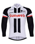 maillot de verano de manga larga - SUNWEB 2018 SUMMER - blanco/negro