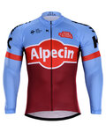 maillot de verano de manga larga - KATUSHA 2018 SUMMER - granate/azul claro/rojo