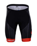 pantalones cortos sin tirantes - TREK 2018 - negro/rojo