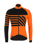 SANTINI maillot de invierno de manga larga - SVOLTA WINTER - negro/naranja