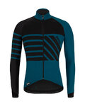 SANTINI maillot de invierno de manga larga - SVOLTA WINTER - negro/azul