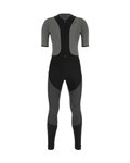 SANTINI pantalones largos con tirantes - VEGA GRIDO WINTER - gris/negro