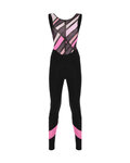 SANTINI pantalones largos con tirantes - CORAL RAGGIO LADY - negro/rosa