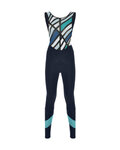 SANTINI pantalones largos con tirantes - CORAL RAGGIO LADY - azul/negro