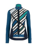 SANTINI maillot de invierno de manga larga - CORAL RAGGIO LADY - azul