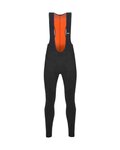 SANTINI pantalones largos con tirantes - LAVA WINTER - negro/naranja