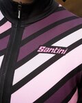 SANTINI maillot de invierno de manga larga - CORAL RAGGIO LADY - rosa/negro