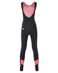 SANTINI pantalones largos con tirantes - CORAL BENGAL LADY - negro/rosa