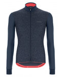 SANTINI maillot de invierno de manga larga - COLORE PURO WINTER - azul