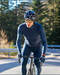 SANTINI maillot de invierno de manga larga - COLORE PURO WINTER - azul