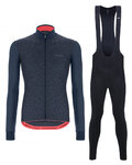 SANTINI jersey y pantalón de invierno - COLORE PURO WINTER - azul/negro