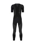 SANTINI pantalones largos con tirantes - VEGA DRY - negro/antracita