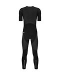 SANTINI pantalones largos con tirantes - VEGA DRY - negro/antracita