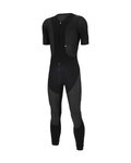 SANTINI pantalones largos con tirantes - VEGA DRY - negro/antracita