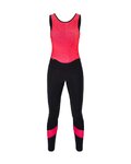 SANTINI pantalones largos con tirantes - CORAL BENGAL LADY - rosa/negro
