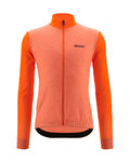 SANTINI maillot de invierno de manga larga - SANTINI COLORE PURO - naranja