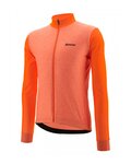 SANTINI maillot de invierno de manga larga - SANTINI COLORE PURO - naranja