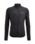 SANTINI maillot de invierno de manga larga - SANTINI COLORE PURO - negro