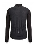 SANTINI maillot de invierno de manga larga - SANTINI COLORE PURO - negro