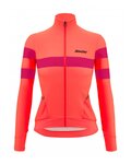 SANTINI maillot de invierno de manga larga - CORAL BENGAL LADY - rosa