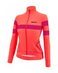 SANTINI maillot de invierno de manga larga - CORAL BENGAL LADY - rosa