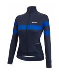 SANTINI maillot de invierno de manga larga - CORAL BENGAL LADY - azul