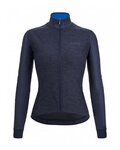 SANTINI jersey y pantalón de invierno - COLORE PURO+OMNIA W - azul/negro