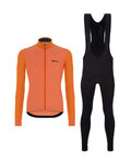SANTINI jersey y pantalón de invierno - COLORE PURO+OMNIA - naranja/negro