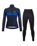 SANTINI jersey y pantalón de invierno - CORAL BENGAL+OMNIA W - negro/azul