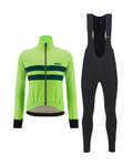 SANTINI chaqueta y pantalón de invierno - COLORE HALO + LAVA - verde/negro