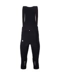 SANTINI Pantalón 3/4 con tirantes - ADAPT SHELL - negro