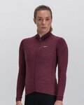 SANTINI maillot de invierno de manga larga - PURE LADY - granate