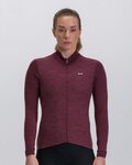 SANTINI maillot de invierno de manga larga - PURE LADY - granate