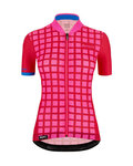 SANTINI jersey de manga corta - SLEEK GRIDO - azul/rosa