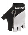 SANTINI guantes de dedos cortos - GEL MANIA - negro/blanco
