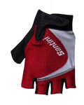 SANTINI guantes de dedos cortos - STUDIO - negro/rojo